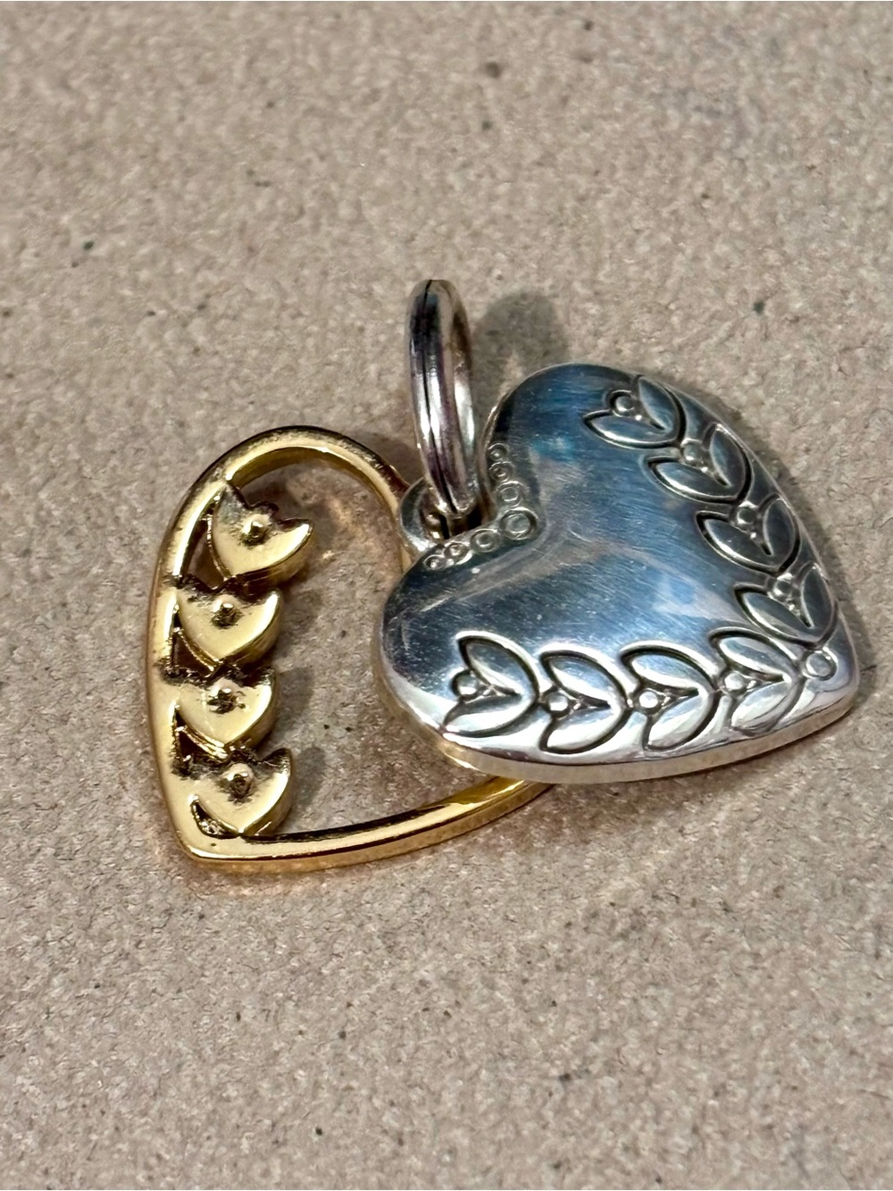 🦃Listing! Brighton Grateful charm Gold Silver Heart reads Count your Blessings - Picture 4 of 8